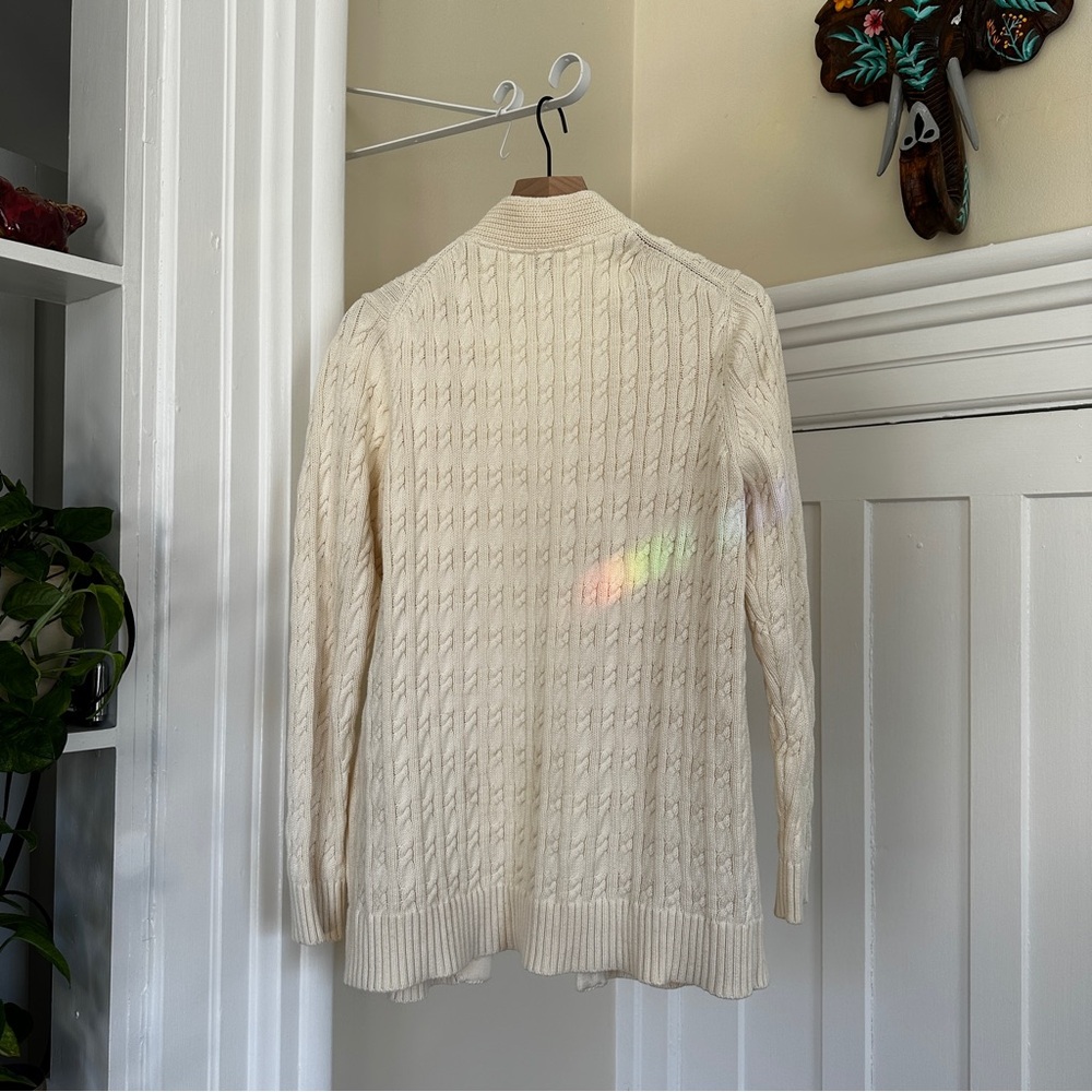 LL Bean Cable Knit Cardigan - Picture 2 of 4